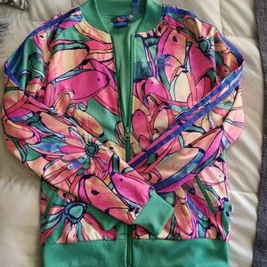 Adidas Banana Print Track Zip Up